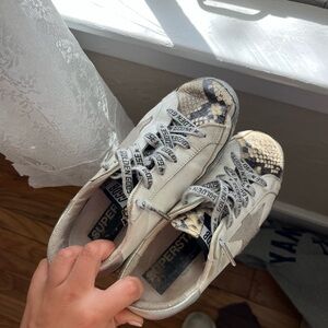 Limited Edition Golden Goose Super-Star Sneakers with Snake Print